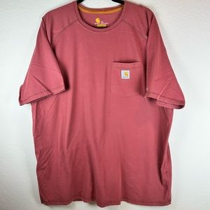 Carhartt Men's 2XL Relaxed Fit Rosewood
Heather Short Sleeve Pocketed Shirt
